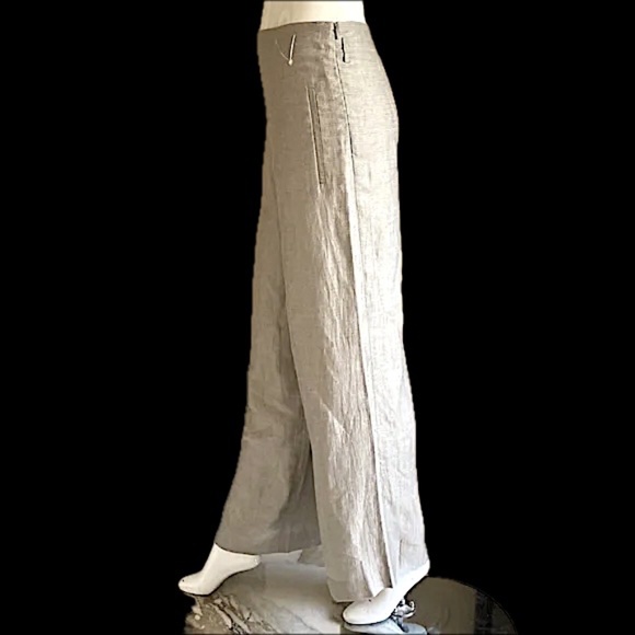 🏷️ NWT Anne Fontaine Linen High Waisted Wide Leg Pants  🇫🇷. - Picture 4 of 14